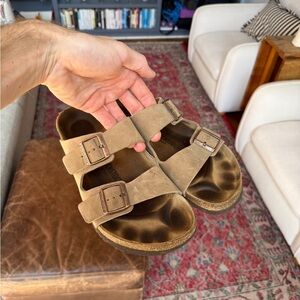 Birkenstock Tan Suede Sandals